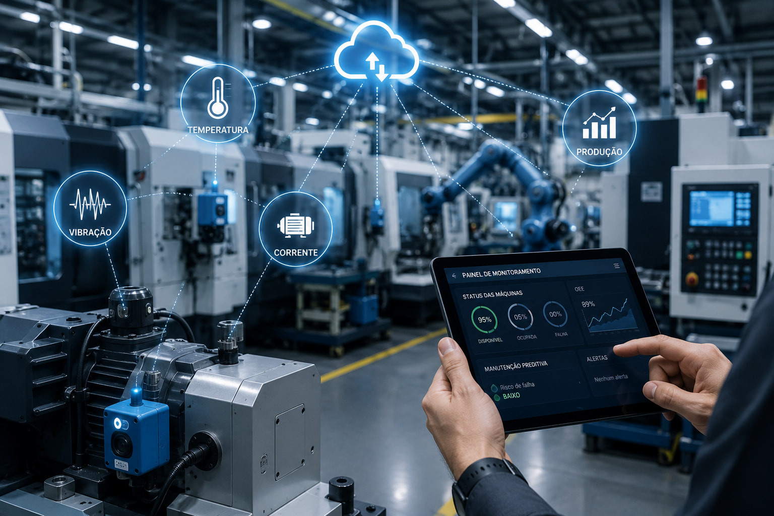 Sensores IoT transformam o chão de fábrica
