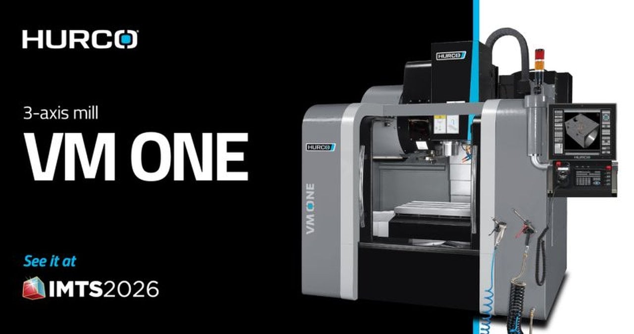 Hurco leva a fresadora compacta VM ONE à IMTS 2026